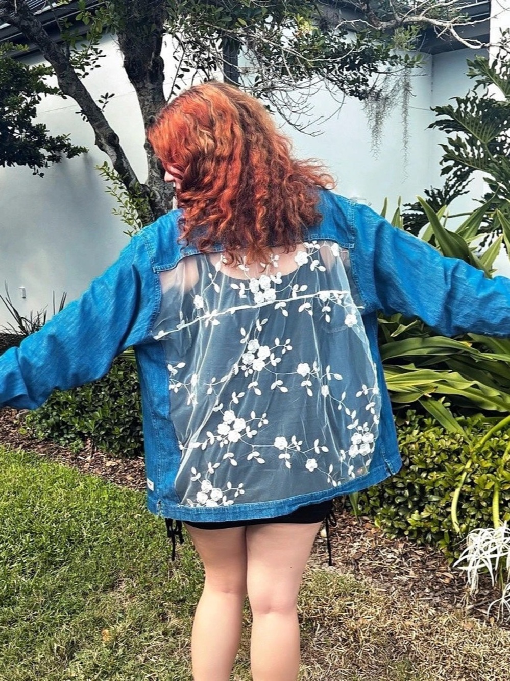 Women's Wrangler denim lace back jacket